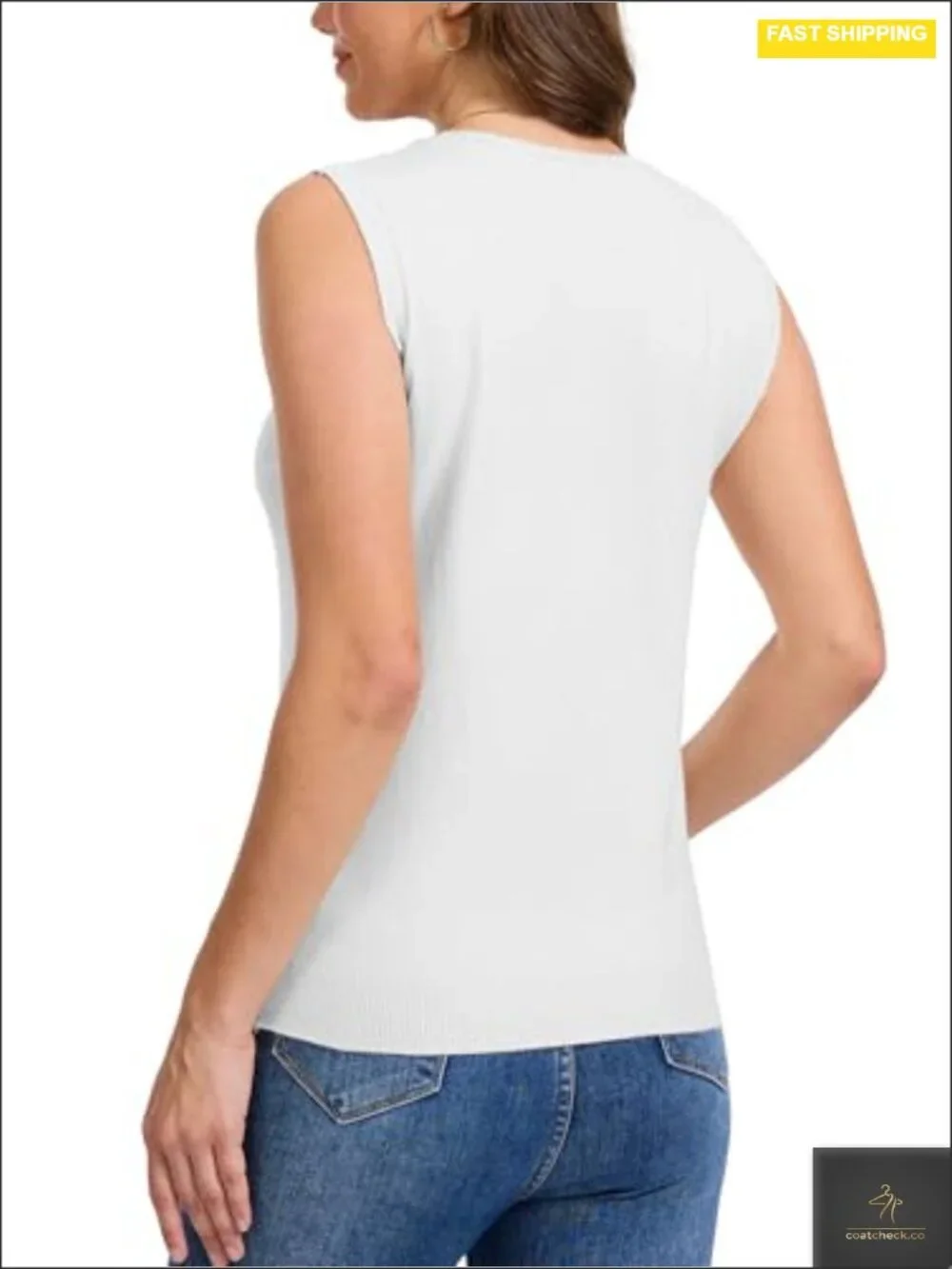 Woolly Soft Sleeveless Crew Neck Sweater Vest Cotton Blend Knit Pullover
